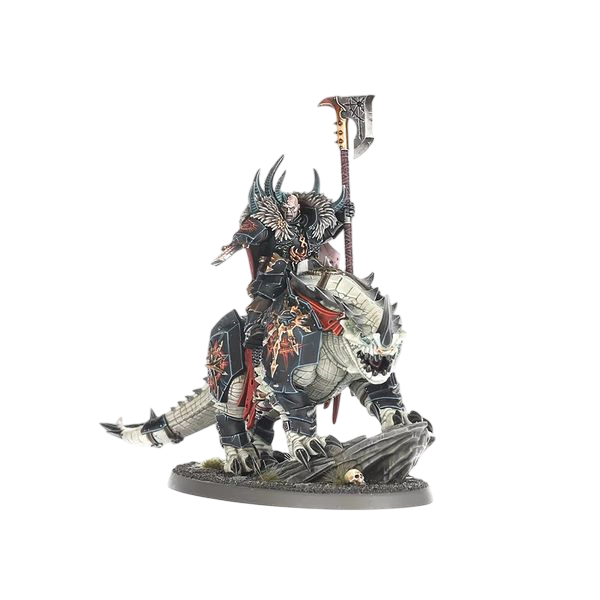 Chaos Lord on Karkadrak (Unpainted) (Assembled)