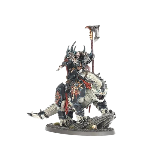 Chaos Lord on Karkadrak (Custom Painted) (Assembled)