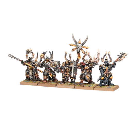 Chosen Chaos Warriors Command (Unpainted) (Assembled)