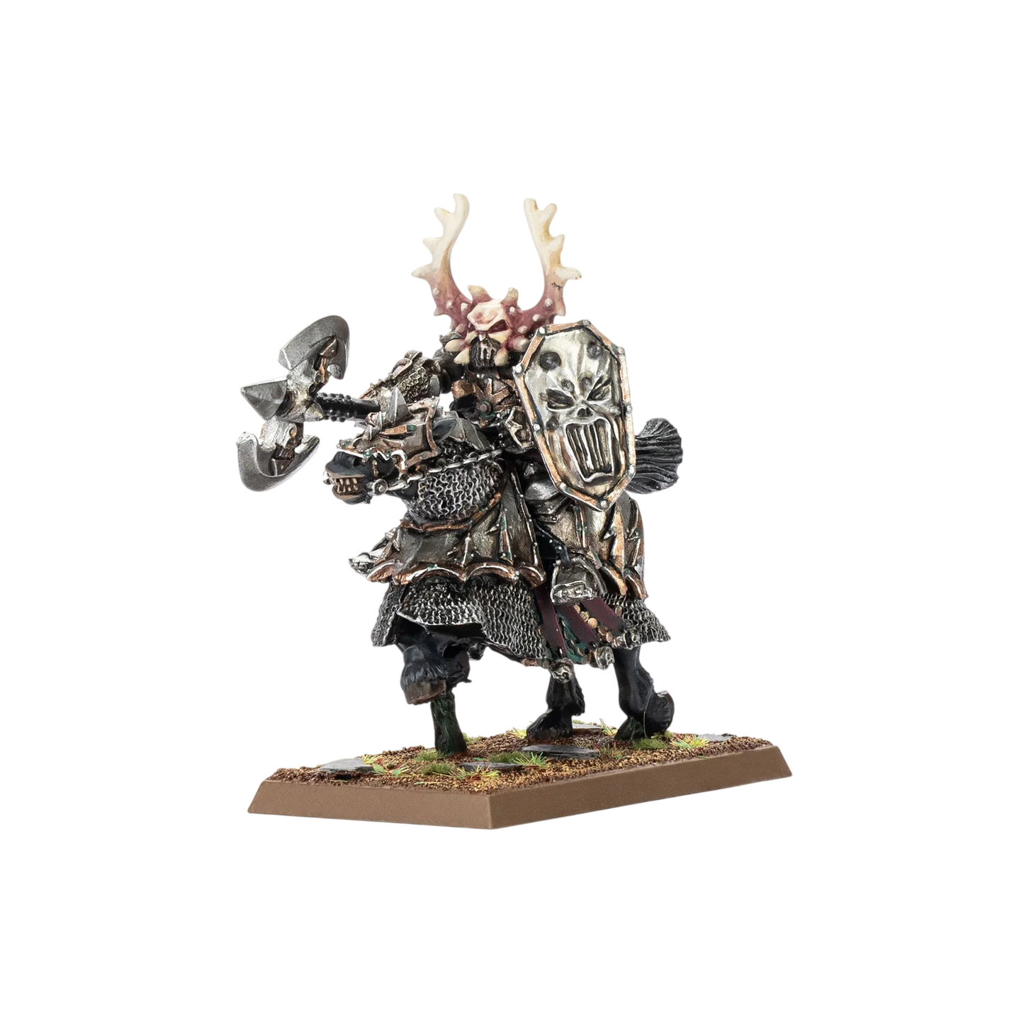 Classic Chaos Lord on Chaos Steed (Custom Painted) (Assembled) from Warhammer: The Old World