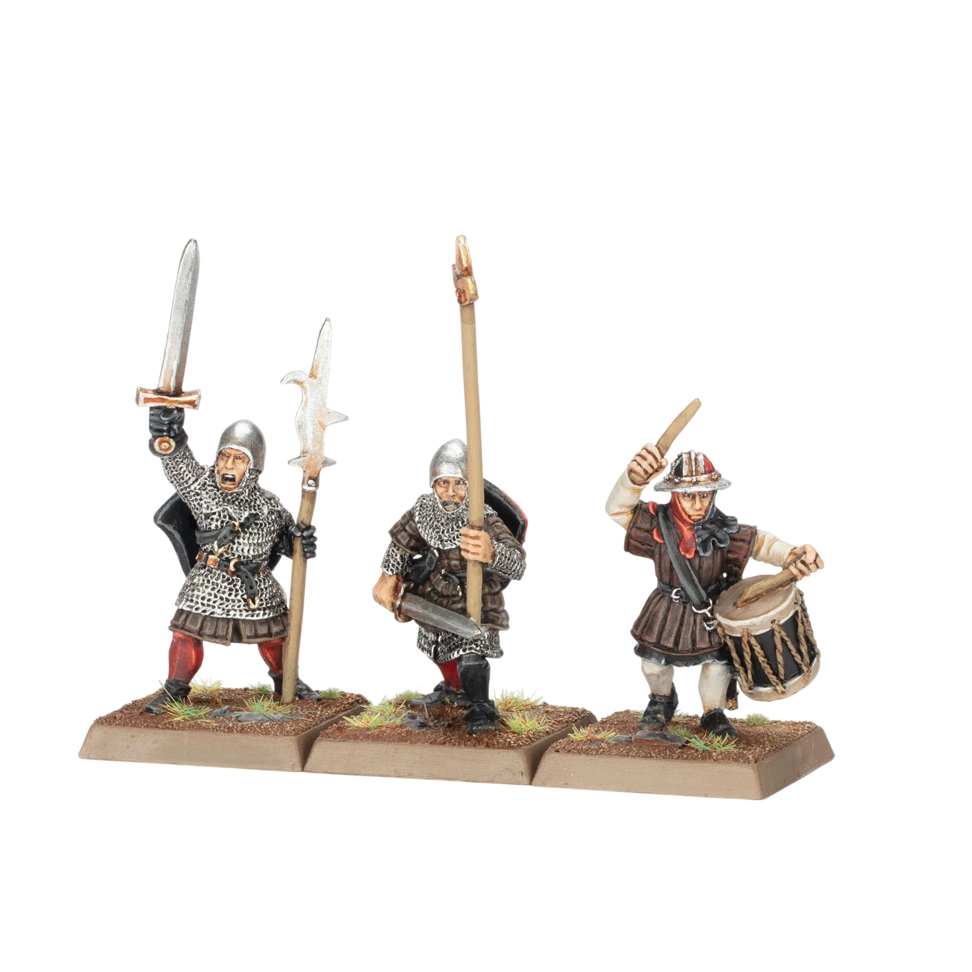 Classic Men-at-Arms with Halberds Command (Unpainted) (Assembled) from Warhammer: The Old World