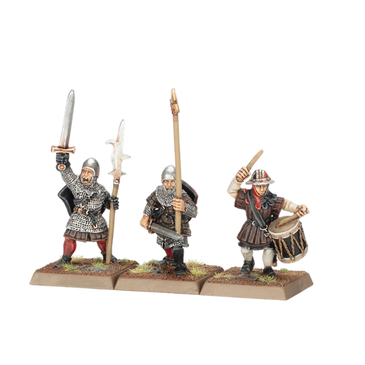 Classic Men-at-Arms with Halberds Command (Unpainted) (Assembled) from Warhammer: The Old World