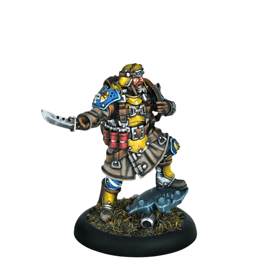 Cygnar Gravediggers Commando Officer (Custom Painted) (Assembled)