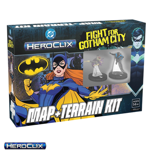 DC HeroClix: Fight for Gotham City Map and Terrain Kit (Custom Painted)