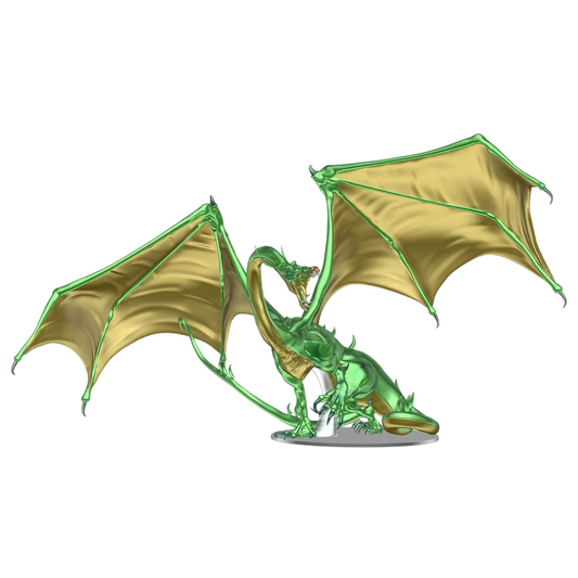 D&D Icons of the Realms: Adult Emerald Dragon Premium Figure (New in Box)