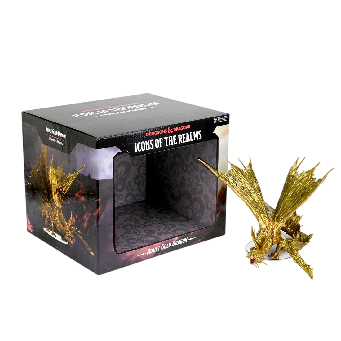 D&D Icons of the Realms: Adult Gold Dragon Premium Figure (New in Box)