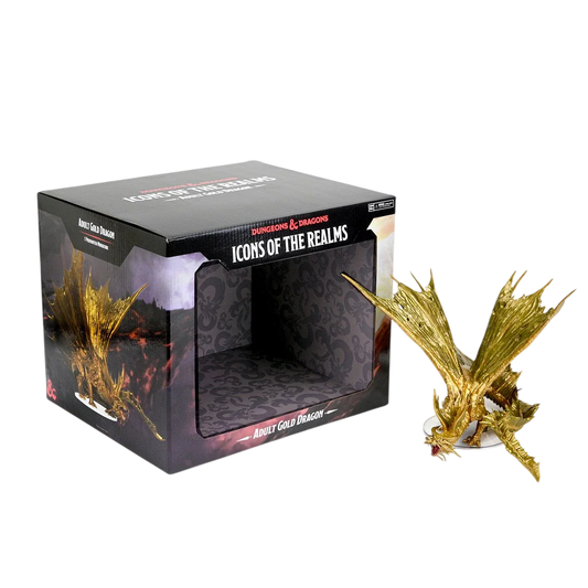 D&D Icons of the Realms: Adult Gold Dragon Premium Figure (Custom Painted)