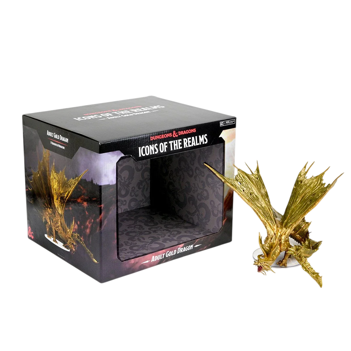 D&D Icons of the Realms: Adult Gold Dragon Premium Figure (Unpainted)