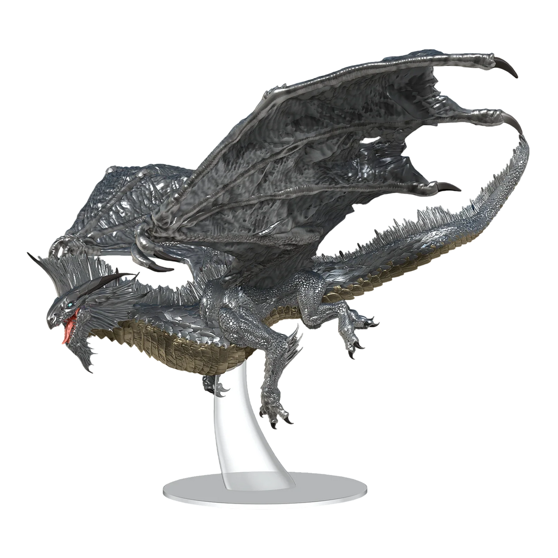 D&D Icons of the Realms: Adult Silver Dragon (Unpainted)