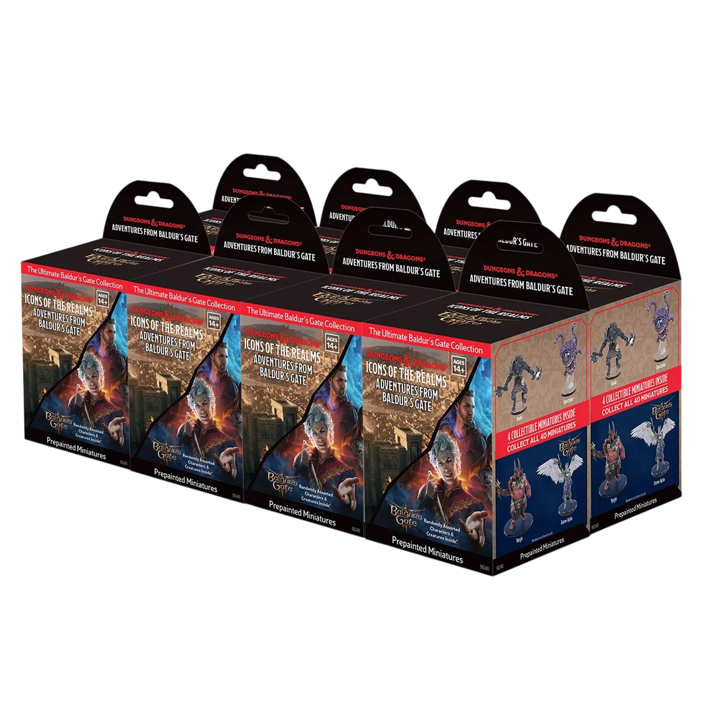D&D Icons of the Realms: Adventures from Baldur's Gate: 8 ct. Booster Brick | Includes Characters from BG3 (New in Box)
