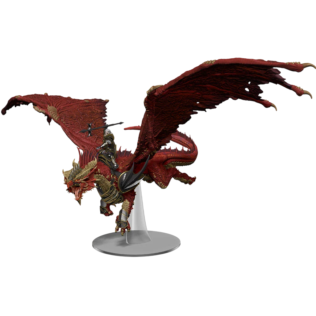 D&D Icons of the Realms: Dragonlance Kansaldi on Red Dragon (Custom Painted)