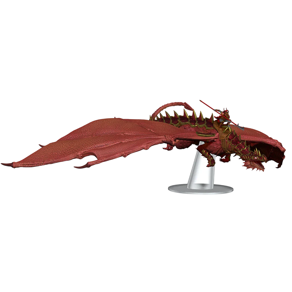 D&D Icons of the Realms: Dragonlance: Red Ruin & Red Dragonnel (Unpainted)