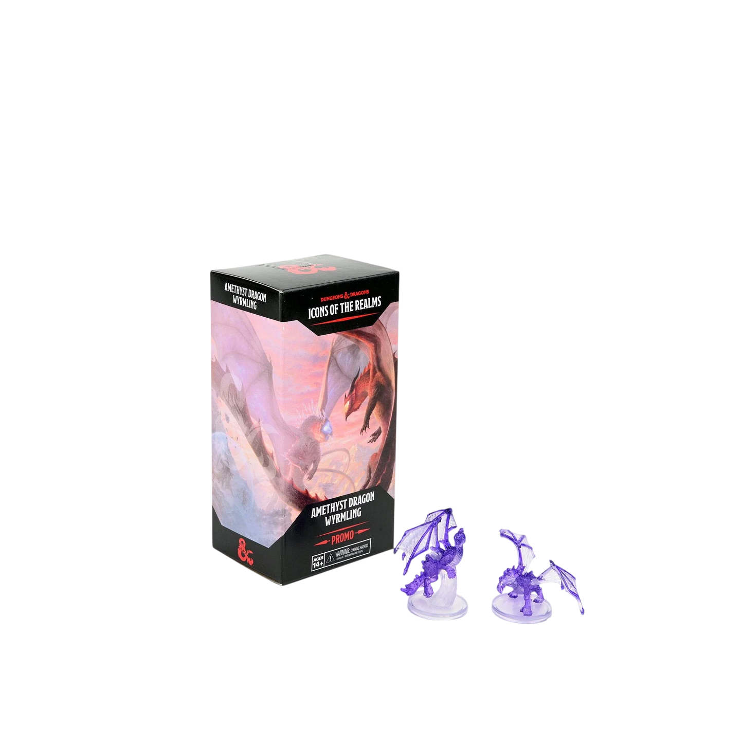 D&D Icons of the Realms: Fizban's Treasury of Dragons Amethyst Wyrmling Promo (Unpainted)