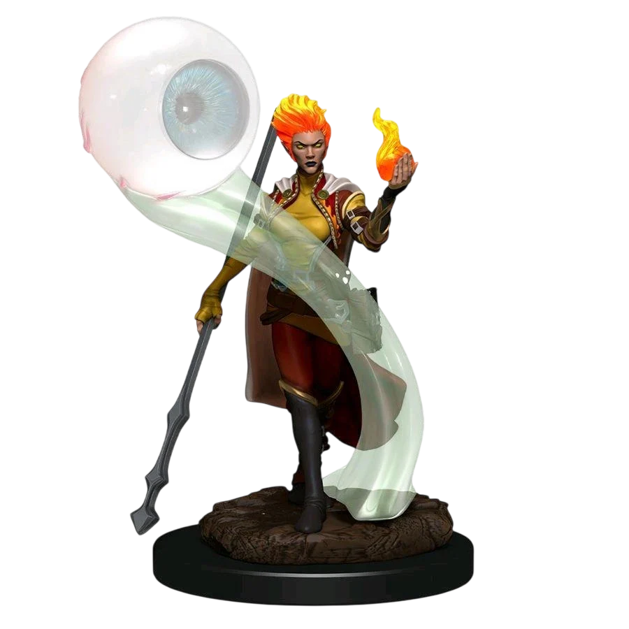 D&D Icons of the Realms: Premium Figures: Fire Genasi Wizard Female (Prepainted)