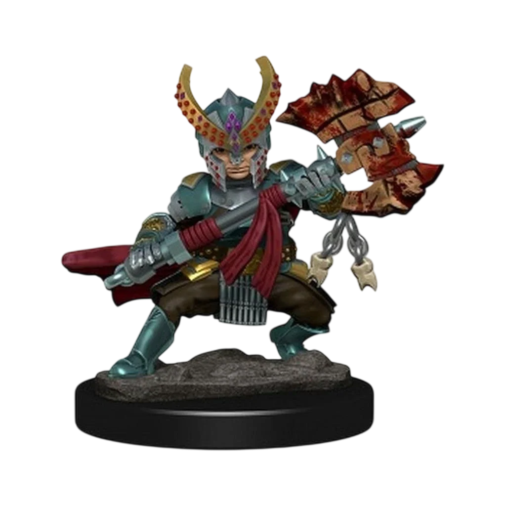 D&D Icons of the Realms: Premium Figures: Halfling Fighter Female (Custom Painted)