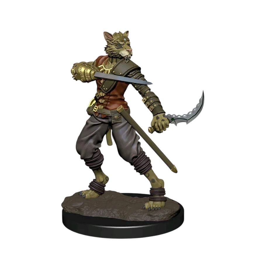 D&D Icons of the Realms: Premium Figures: Tabaxi Rogue Male (Custom Painted)