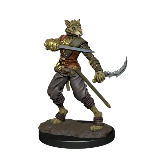 D&D Icons of the Realms: Premium Figures: Tabaxi Rogue Male (Custom Painted)