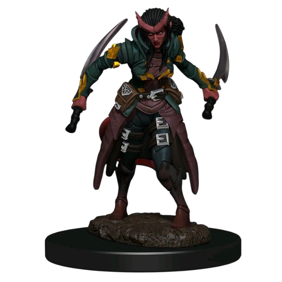 D&D Icons of the Realms: Premium Figures: Tiefling Rogue Female (Prepainted)