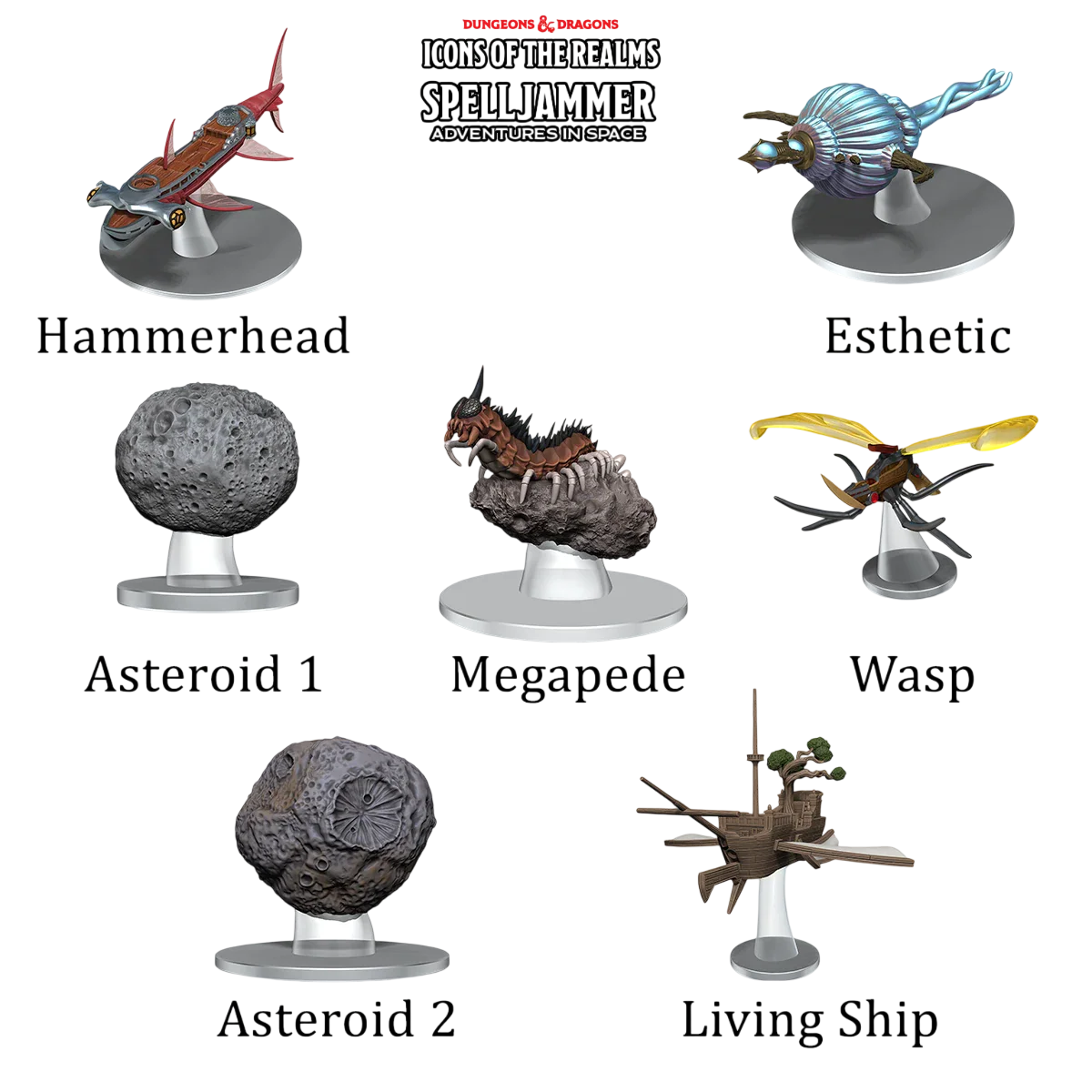 D&D Icons of the Realms: Spelljammer: Adventures in Space: Ship Scale: Asteroid Encounters (Custom Painted)
