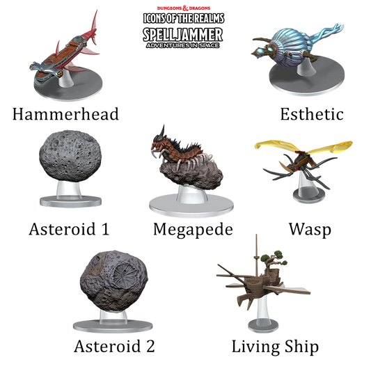 D&D Icons of the Realms: Spelljammer: Adventures in Space: Ship Scale: Asteroid Encounters (Unpainted)