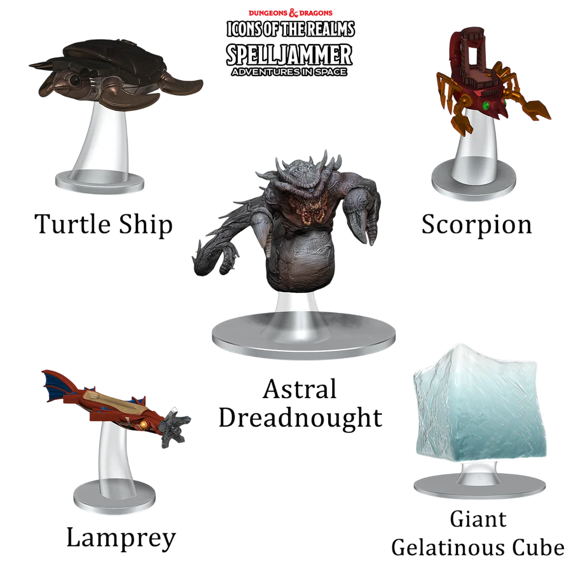 D&D Icons of the Realms: Spelljammer: Adventures in Space: Ship Scale: Attacks from Deep Space (Custom Painted)