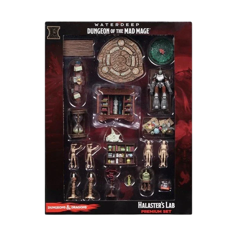 D&D Icons of the Realms: Waterdeep: Dungeon of the Mad Mage: Halaster's Lab Premium Set (Prepainted)