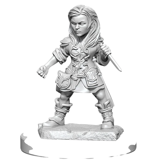 D&D Nolzur's Marvelous Miniatures: Halfling Female Rogue (Unpainted)