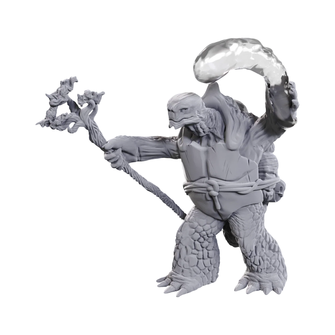 D&D Nolzur's Marvelous Miniatures: Tortle Druid & Wild Shape Giant Lizard (Custom Painted)
