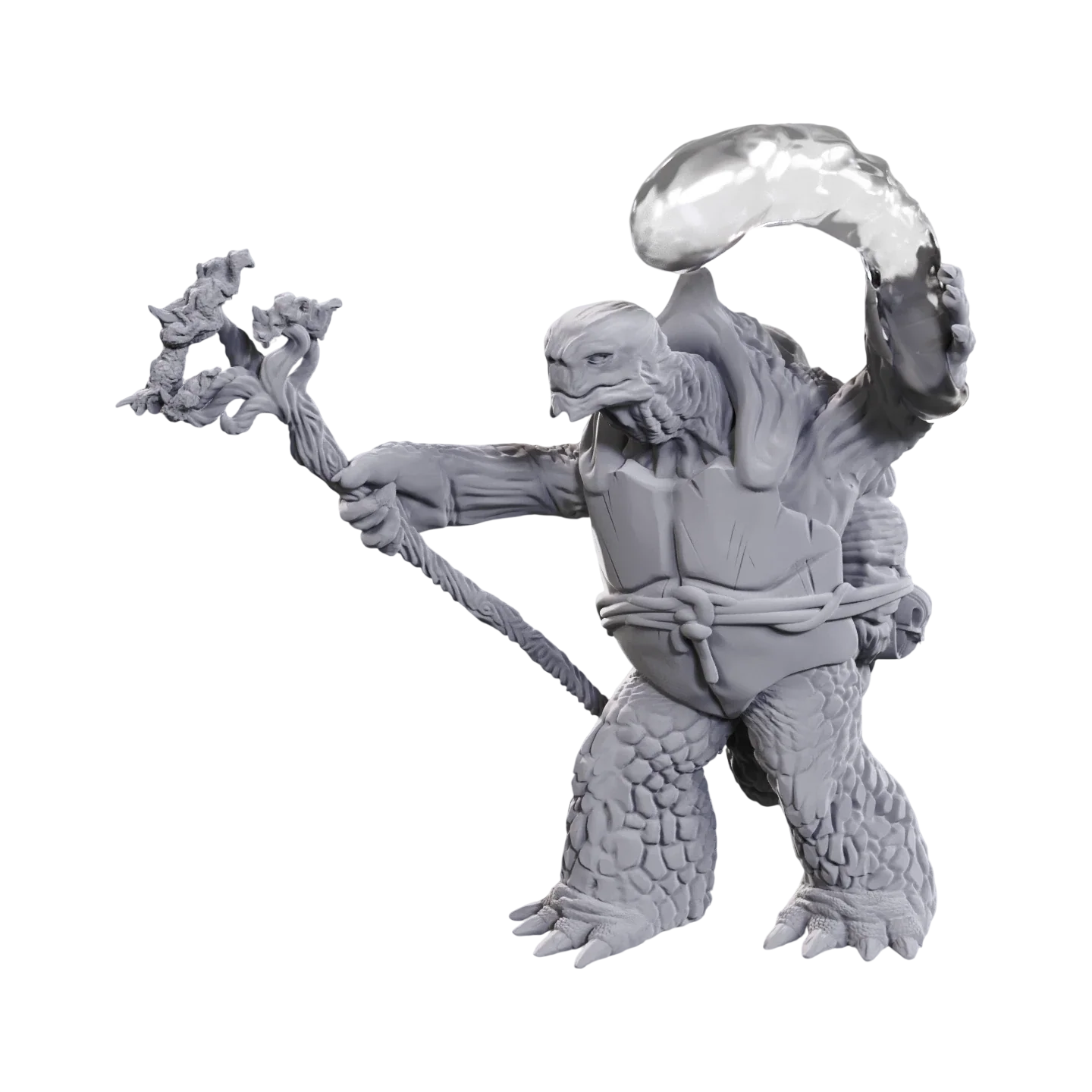 D&D Nolzur's Marvelous Miniatures: Tortle Druid & Wild Shape Giant Lizard (Unpainted)
