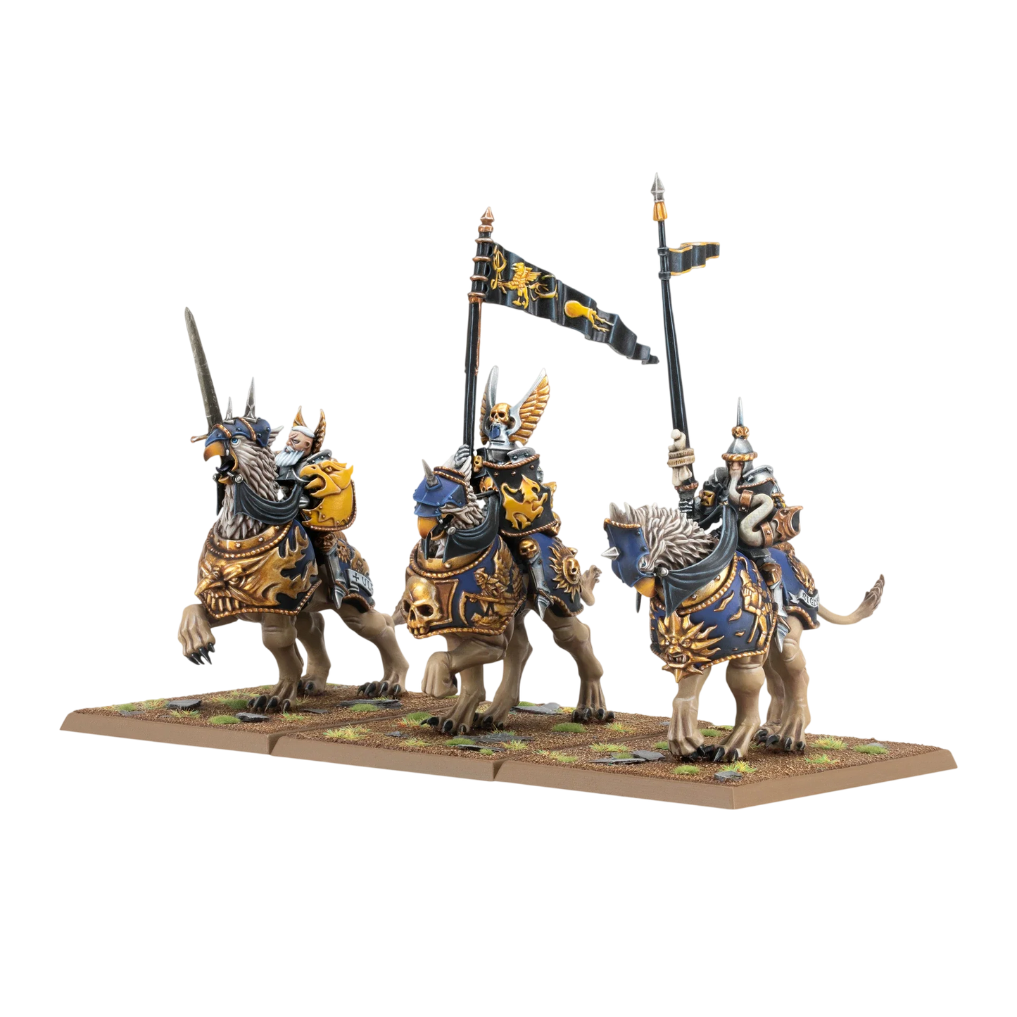 Demigryph Knights (Unpainted) (Assembled)