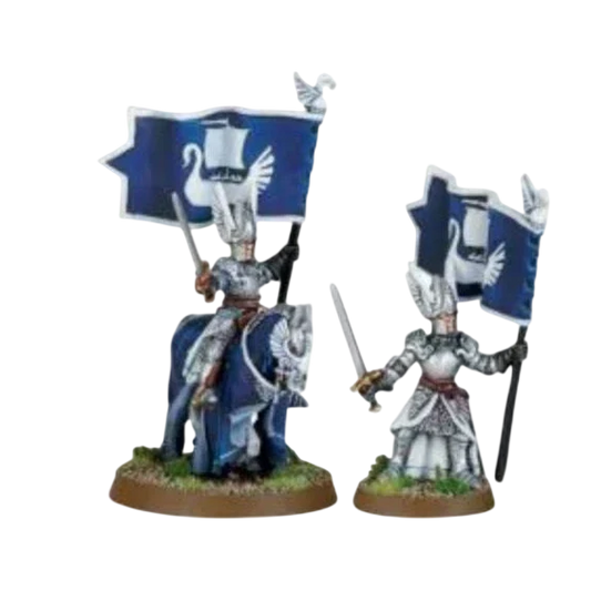 Dol Amroth Banner Bearer Foot and Mounted (Custom Painted) (Assembled)