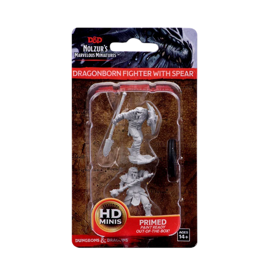 Dragonborn Male Fighter with Spear (Custom Painted)