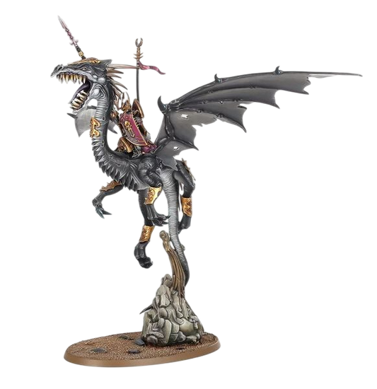 Dreadlord on Black Dragon (Custom Painted) (Assembled)