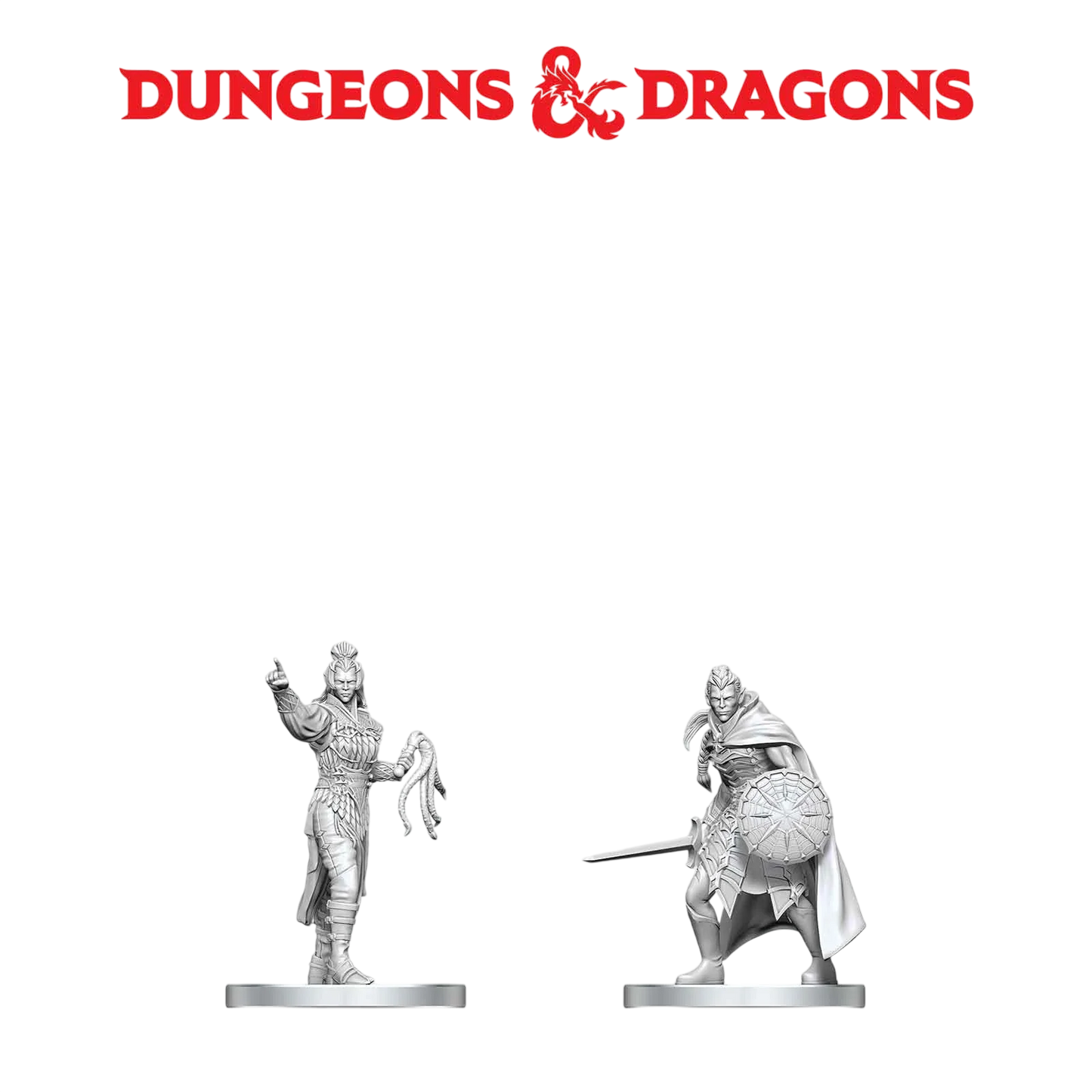 Drow Elite Warrior & Drow Priestess of Lolth (Unpainted)