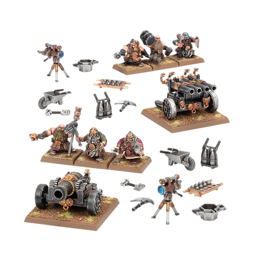 Dwarf Cannon & Organ Gun (Custom Painted) (Assembled)