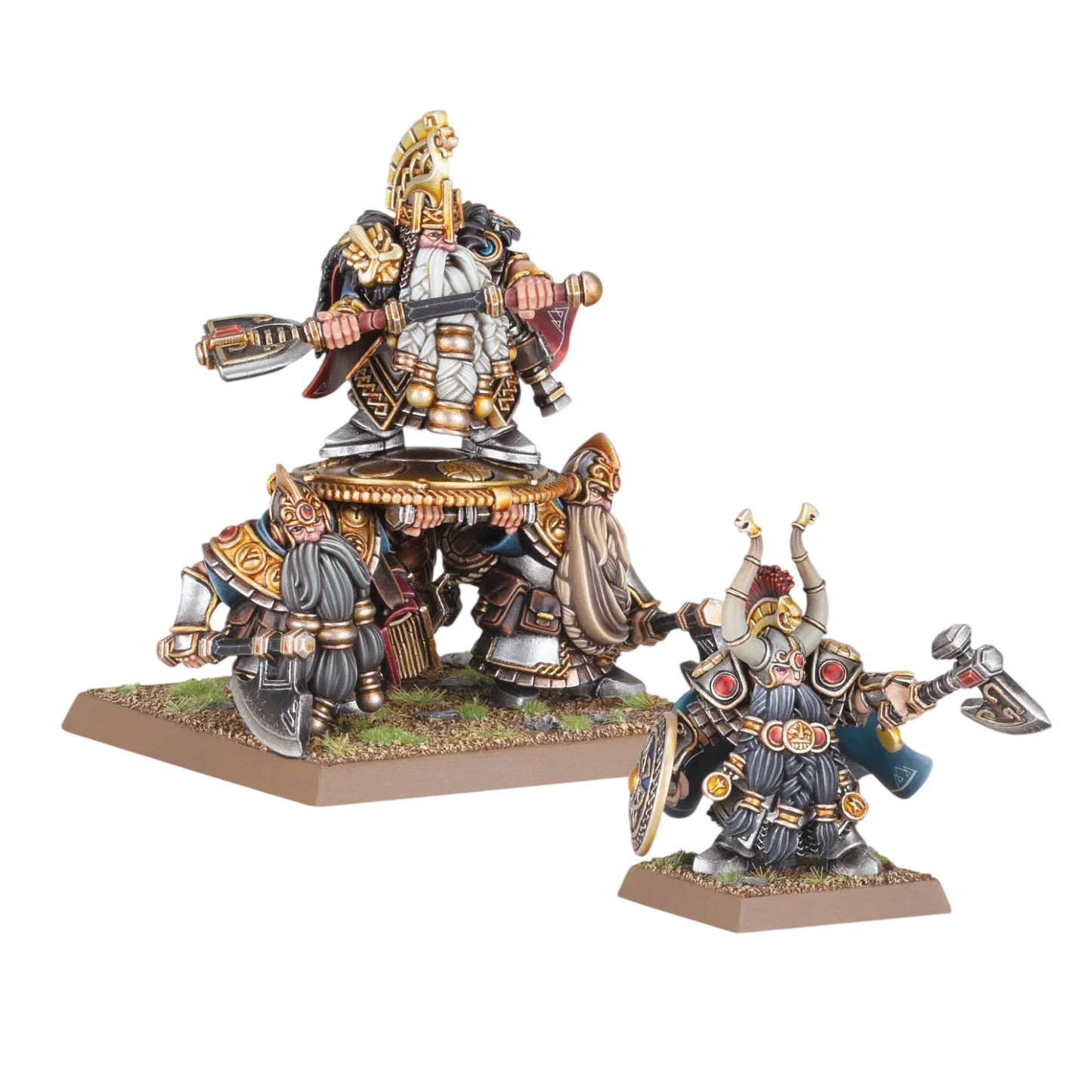 Dwarf Lords with Shieldbearers (New on Sprue)
