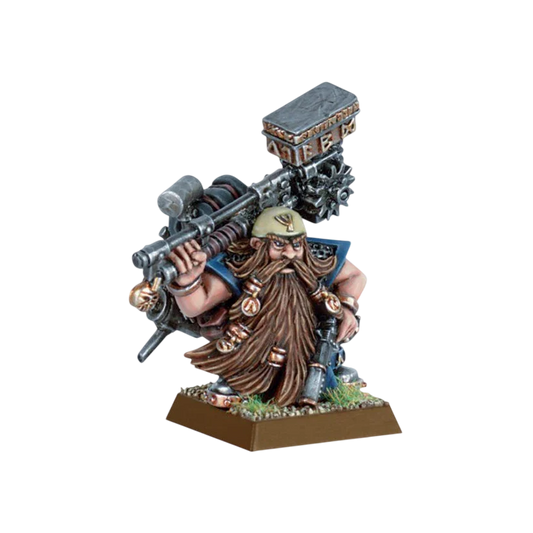 Dwarf Master Engineer with Great Weapon (Unpainted) (Assembled)