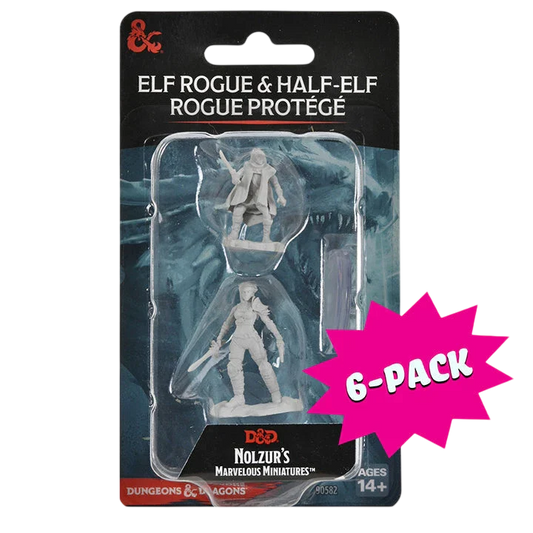 Elf Rogue & Half-Elf Rogue Protégé (Bundle of 6) (Unpainted)