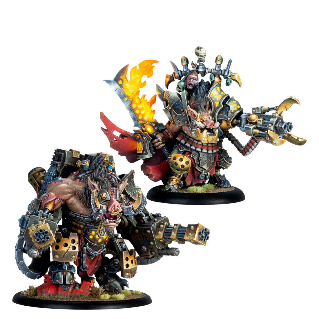 Emperor Carver Ultimus Esquire III & War Boar MMD47 (Custom Painted) (Assembled)