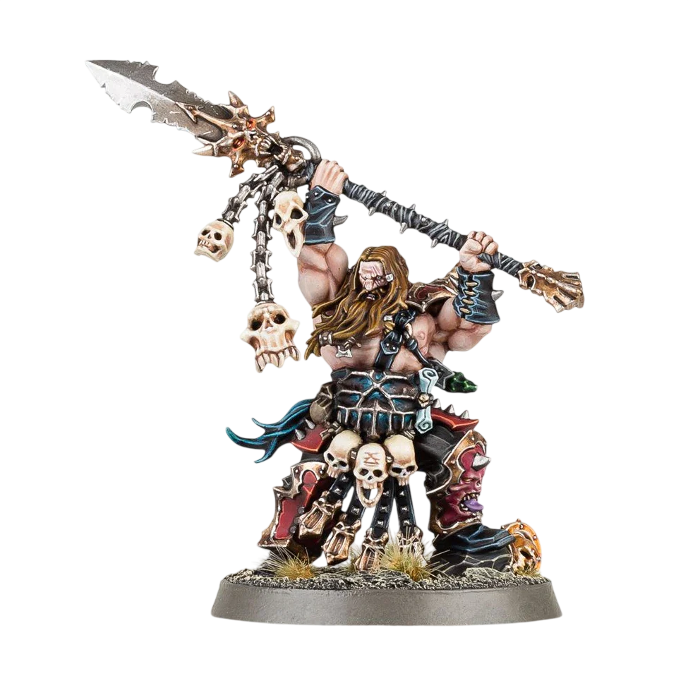 Exalted Deathbringer with Impaling Spear (Unpainted) (Assembled)