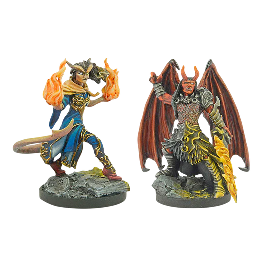 Farideh, Tiefling Warlock (Custom Painted)