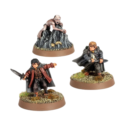 Frodo Baggins™, Samwise Gamgee™ and Gollum™ in (Unpainted) (Assembled)