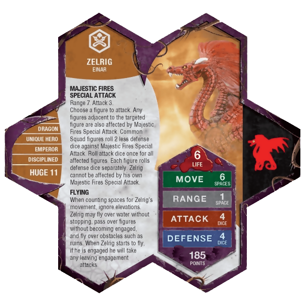 Zelrig Army Card From Heroscape Expansion Set: Aquilla's Alliance (Heroes of the Quagmire) (Wave 8.5) on Wargame Trader