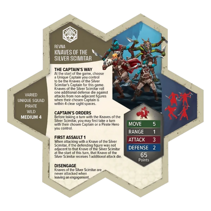 Knaves of the Silver Scimitar Custom Painted Miniatures' Army Card From Heroscape Master Set: Age of Annihilation on Wargame Trader