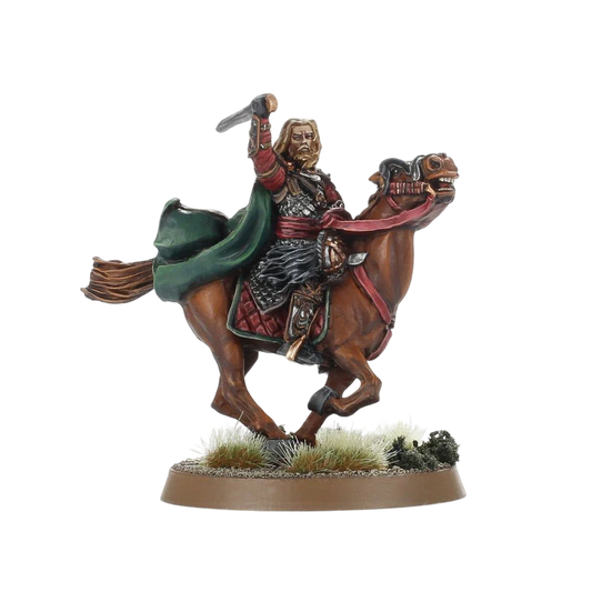Gamling, Captain of Rohan (Warg Attack) (Unpainted) (Assembled)