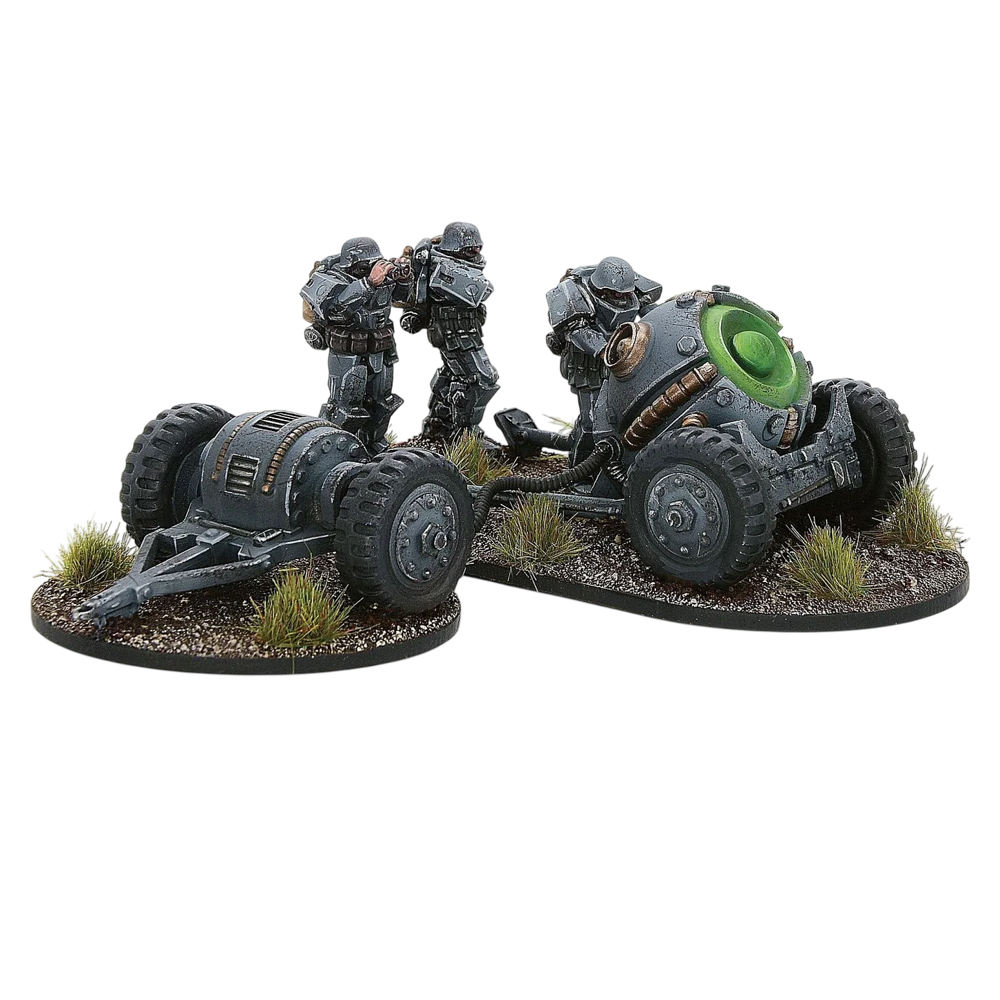 Towed Schwerefeld Projektor (German Army crew) (Custom Painted) (Assembled)