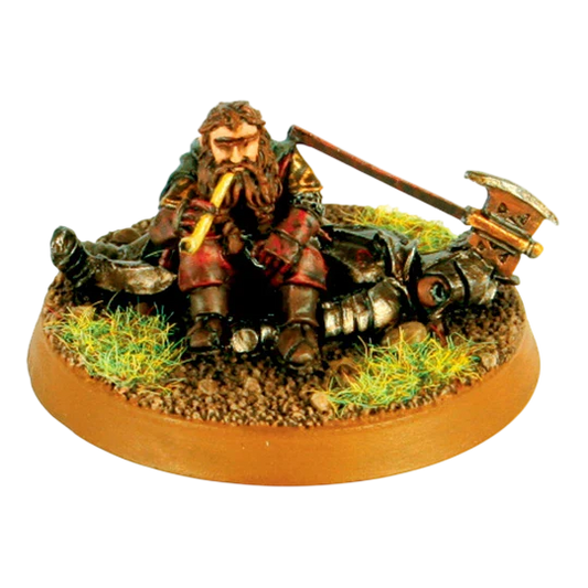 Gimli on Dead Uruk-hai (Custom Painted) (Assembled)