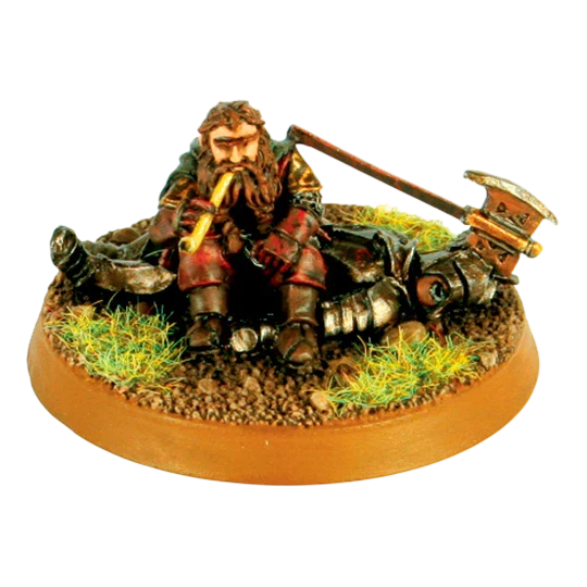 Gimli on Dead Uruk-hai (Unpainted) (Assembled)