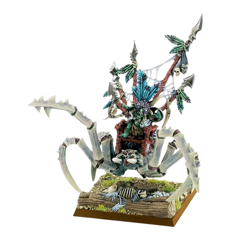 Goblin Big Boss on Gigantic Spider (Unpainted) (Assembled)