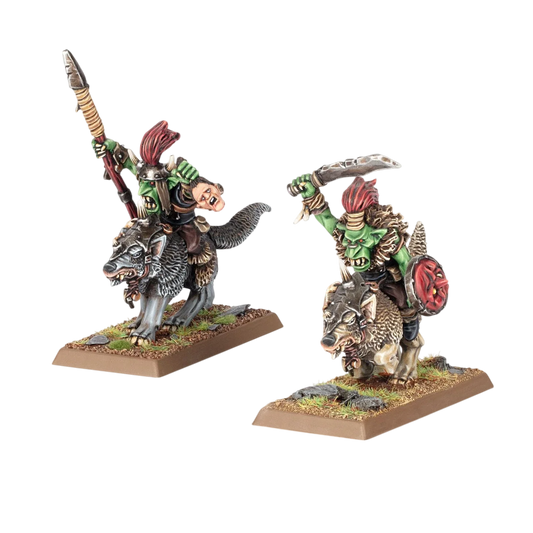 Goblin Wolf Rider Bosses (Custom Painted) (Assembled)